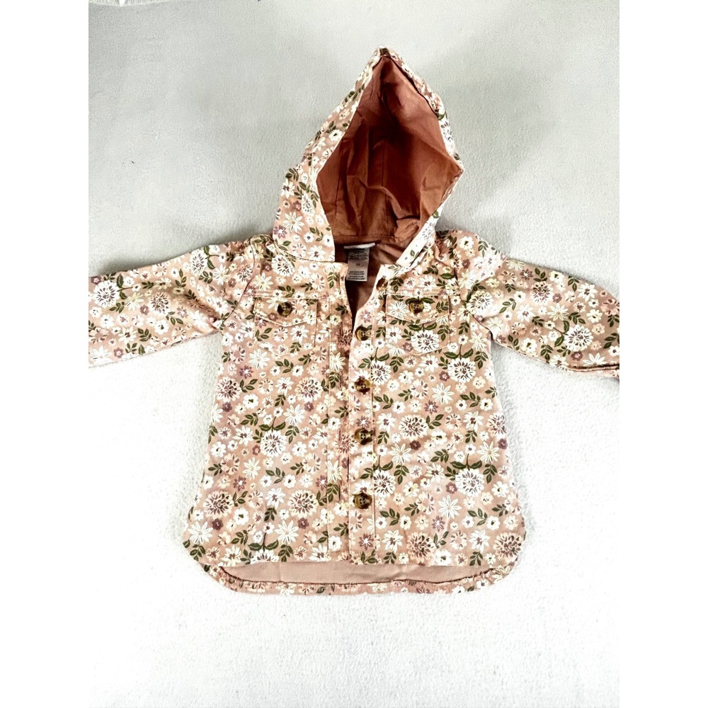 Daisy Fuentes Toddler Girls Floral Hooded Shacket Pink 2T WJTJ315F